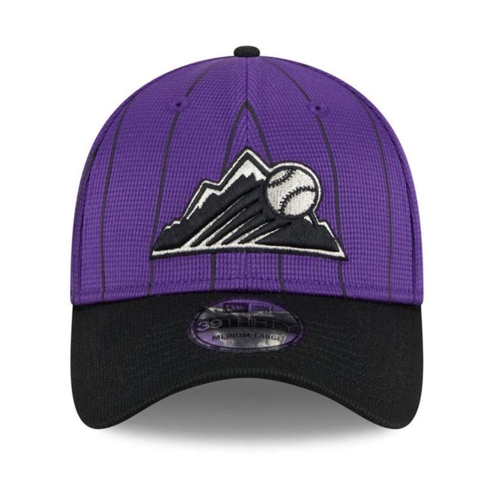 New‎ Era Purple Colorado Rockies 2025 Batting Practice 39THIRTY Flex Hat Sz L/XL